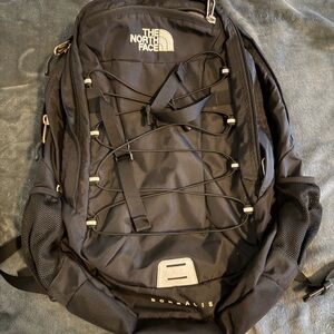 The North Face Black Men's Backpack with White Logo